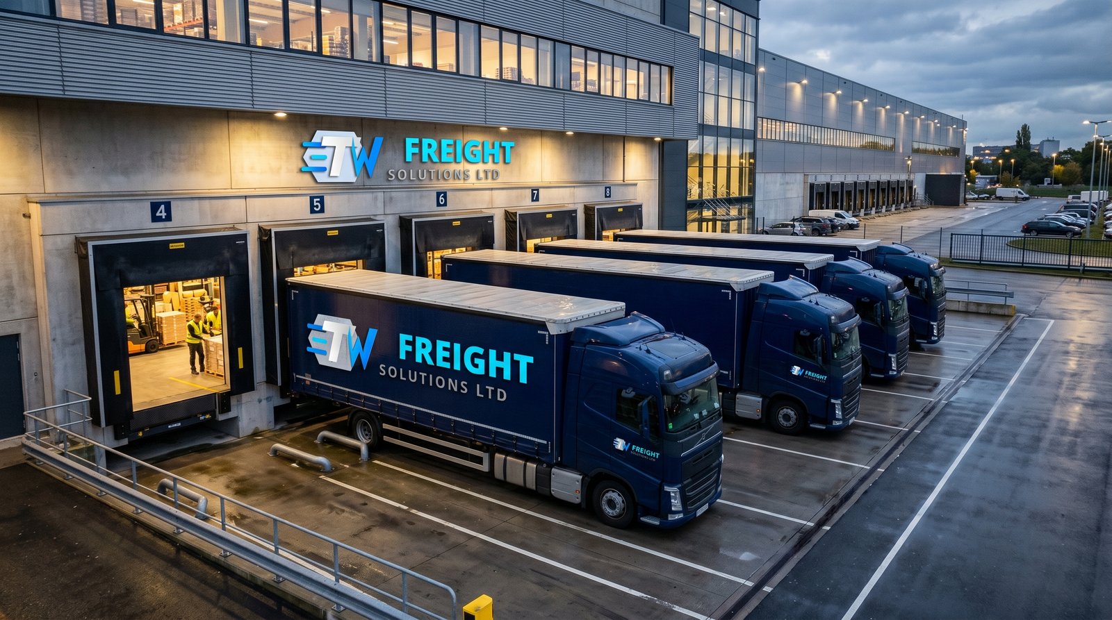 Freight lorry on the motorway